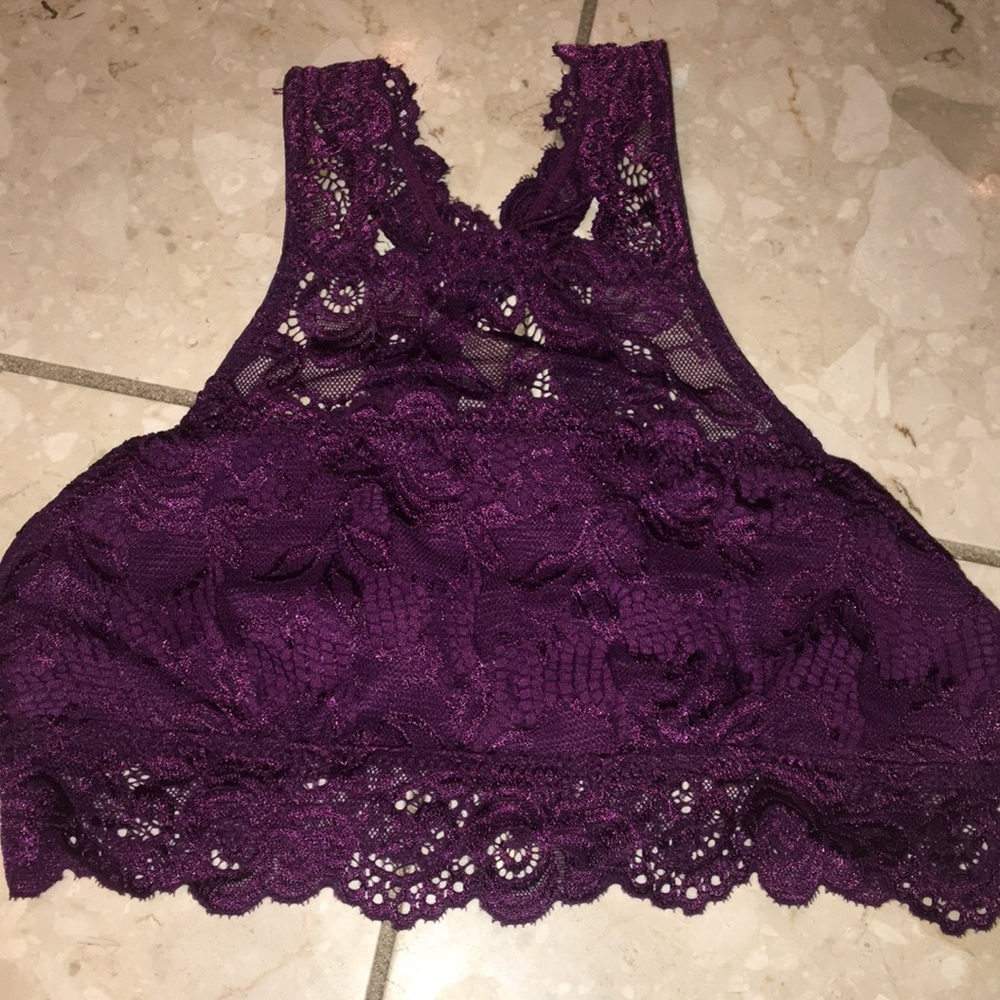 NEVER WORN maroon lace Brallet